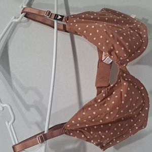 NWT- VS Unlined Demi Polka Dot Bonnet Bra 32DD